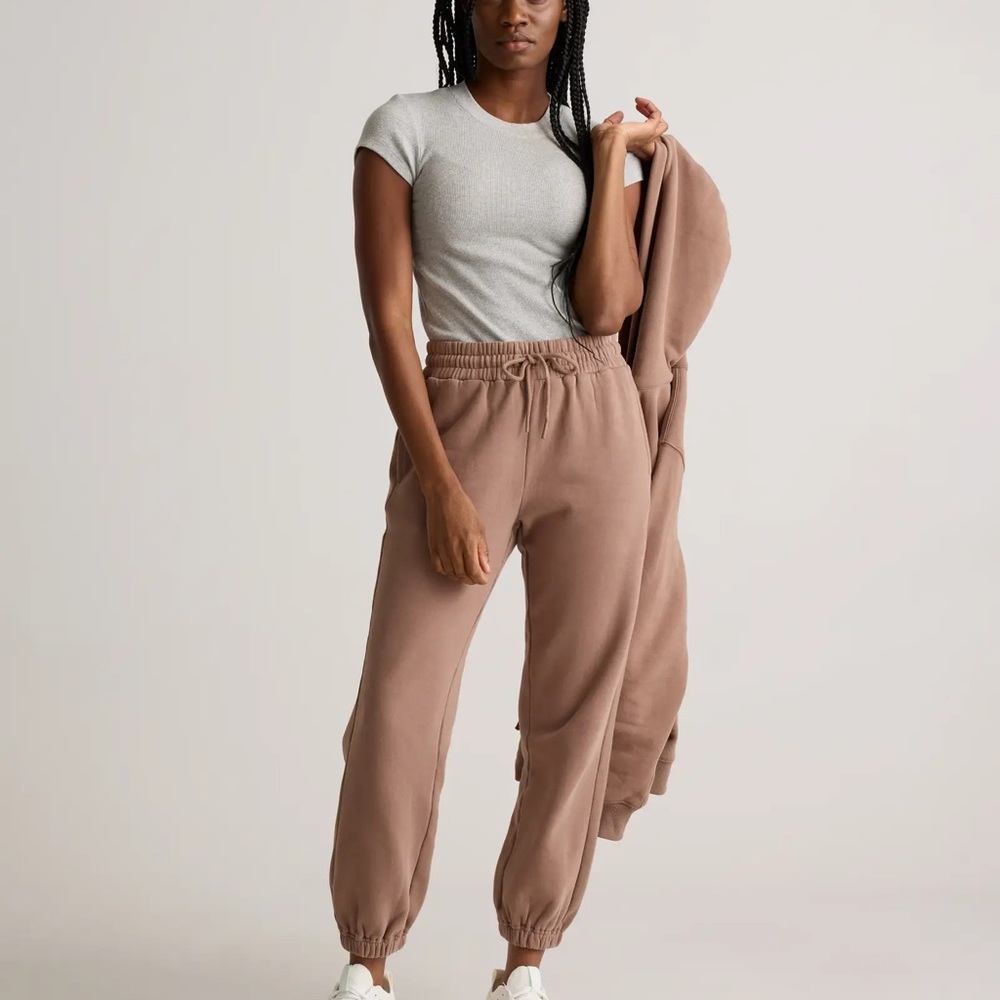 Quince Organic Heavyweight Fleece Boyfriend Sweatpants size S